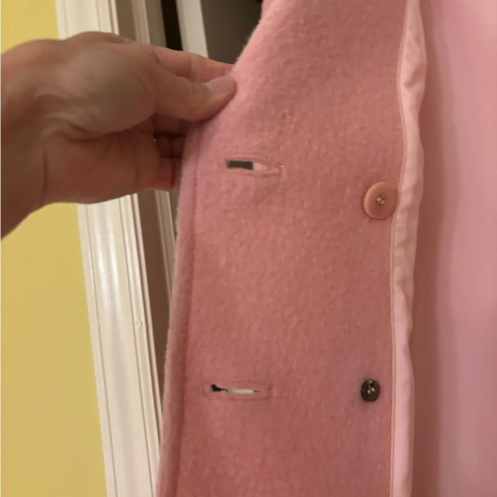 Talbots Pink Double-Breasted Coat - Picture 4 of 7